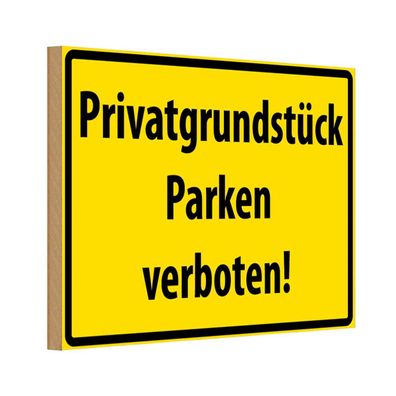 vianmo Holzschild 18x12 cm Warnung Privatgrundstück Parkverbot