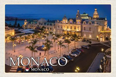Holzschild 20x30 cm - Monaco Monaco Casino Monte-Carlo
