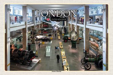 Blechschild 20x30 cm - London England UK Science Museum