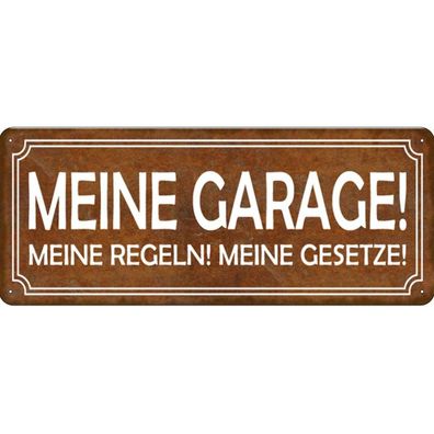vianmo Blechschild 27x10 cm gewölbt Garage Werkstatt meine Garage Regeln Gesetze