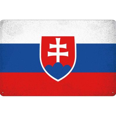 vianmo Blechschild Wandschild 30x40 cm Slowakei Fahne Flagge