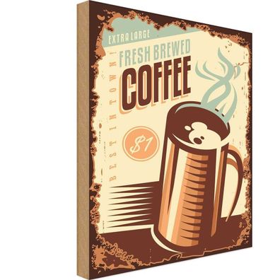 vianmo Holzschild 30x40 cm Essen Trinken Kaffee fresh brewed Coffee $1