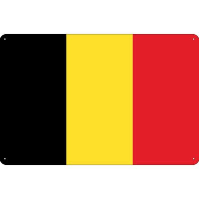 vianmo Blechschild Wandschild 30x40 cm Belgien Fahne Flagge