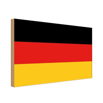vianmo Holzschild Holzbild 18x12 cm Deutschland Fahne Flagge