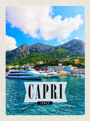 vianmo Holzschild 30x40 cm Europa Capri Italy Insel Meer