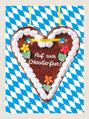 Holzschild 30x40 cm - München Oktoberfest Lebkuchen Feier