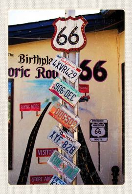 Blechschild 20x30 cm - USA Amerika US Highway Route 66