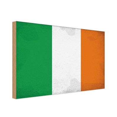vianmo Holzschild Holzbild 30x40 cm Irland Fahne Flagge