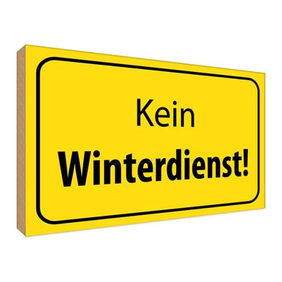 vianmo Holzschild 30x40 cm Warnhinweis kein Winterdienst Warnschild