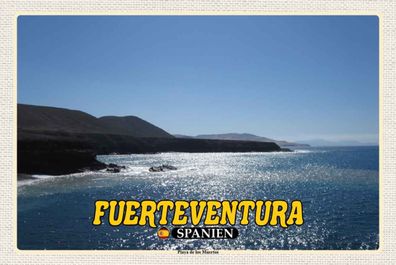 Blechschild 20x30 cm - Fuerteventura Spanien Playa de los Muertos