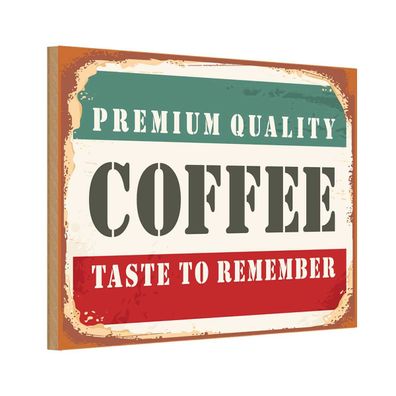 vianmo Holzschild 20x30 cm Dekoration Premium Quality Coffee Kaffee