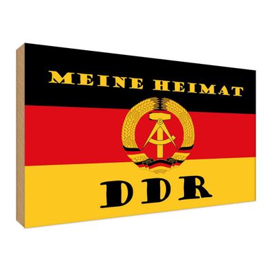 vianmo Holzschild Holzbild 30x40 cm meine Heimat DDR Fahne Flagge