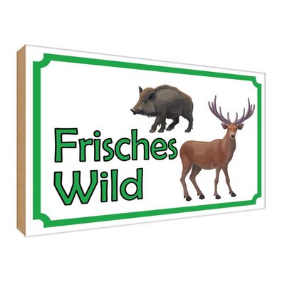 vianmo Holzschild 30x40 cm Tier frisches Wild Wildfleisch
