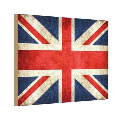 vianmo Holzschild Holzbild 18x12 cm Vereinigtes Königreich Großbritannien Fahne ...