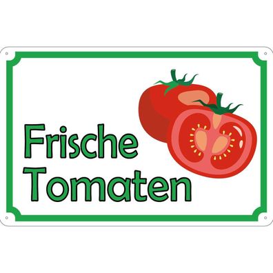 vianmo Blechschild 30x40 cm gewölbt Hofladen Marktstand Laden frische Tomaten ...