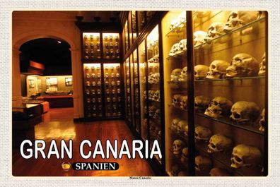 Holzschild 20x30 cm - Gran Canaria Spanien Museo Canario Museum