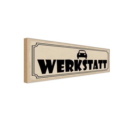 vianmo Holzschild 27x10 cm Garage Werkstatt Auto Wekstatt