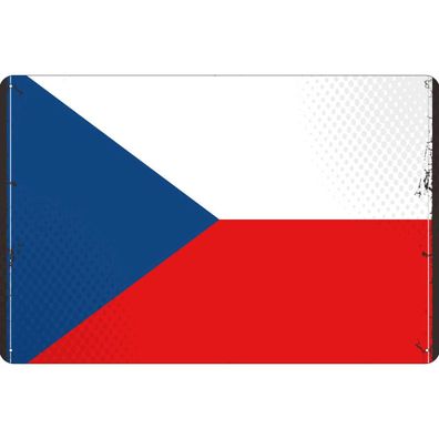 vianmo Blechschild Wandschild 20x30 cm Tschechien Fahne Flagge