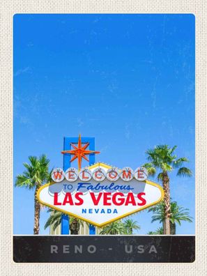 Blechschild 30x40 cm - Las Vegas Nevada Amerika USA Casino