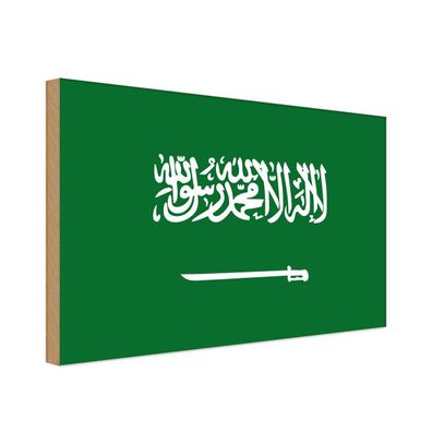 vianmo Holzschild Holzbild 30x40 cm Saudi-Arabien Fahne Flagge