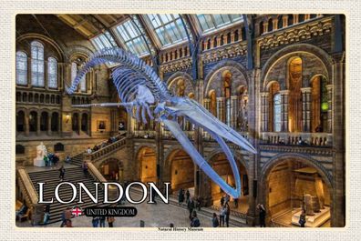 Blechschild 20x30 cm - London Natural History Museum