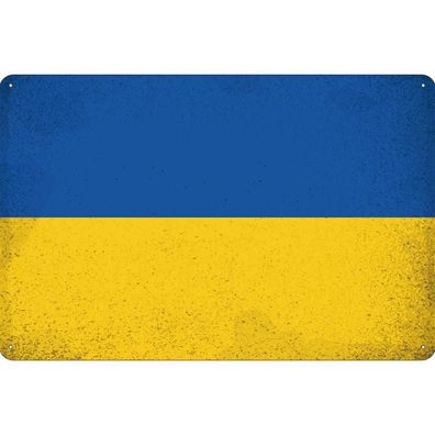 vianmo Blechschild Wandschild 30x40 cm Ukraine Fahne Flagge