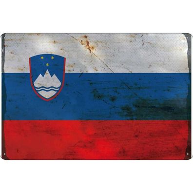 vianmo Blechschild Wandschild 20x30 cm Slowenien Fahne Flagge