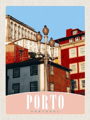 Blechschild 30x40 cm - Porto Portugal Europa Stadt Haus