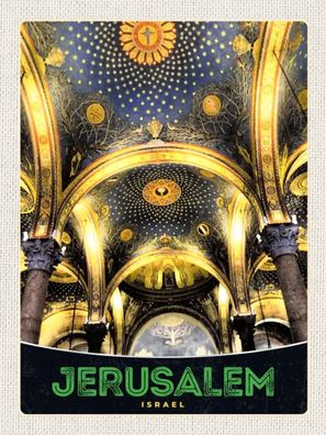vianmo Holzschild 30x40 cm Stadt Jerusalem Israel Tempel innen