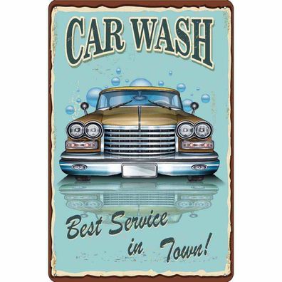 Blechschild 30x40 cm - Car Wash best service in town