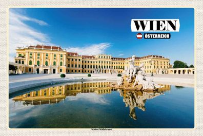 Blechschild 20x30 cm - Wien Österreich Schloss Schönbrunn