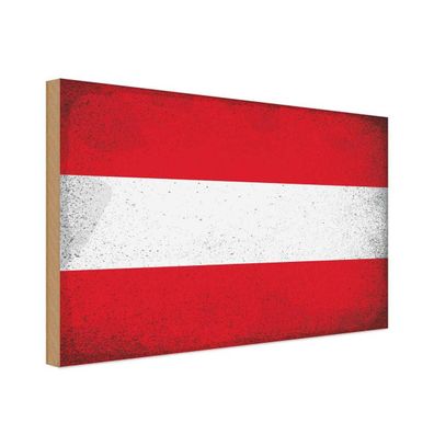 vianmo Holzschild Holzbild 30x40 cm Österreich Fahne Flagge