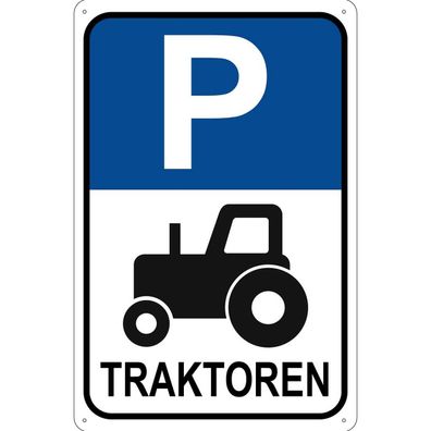 vianmo Blechschild 30x40 cm gewölbt Parkplatzschild Parkplatz Traktor