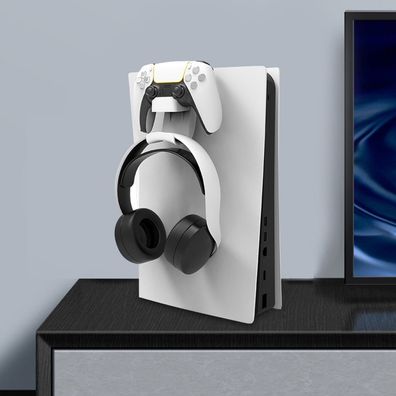 PS5 Controller Ladestation mit Kopfhörerhalter