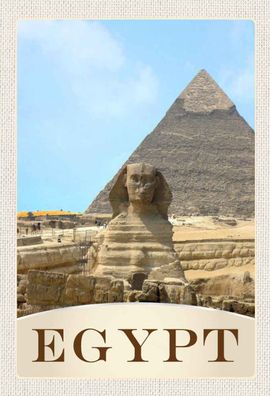 Holzschild 20x30 cm - Ägypten Afrika Pyramide Wüste