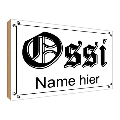 vianmo Holzschild 30x40 cm Dekoration Ossi Name hier DDR