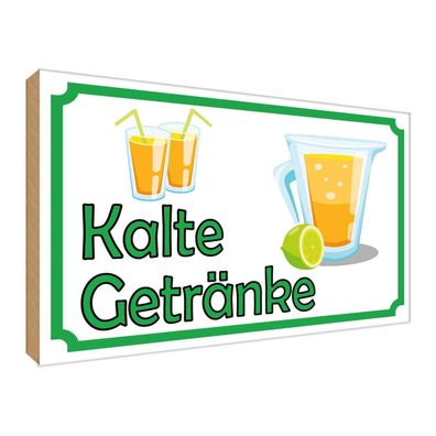 vianmo Holzschild 30x40 cm Essen Trinken kalte Getränke Verkauf