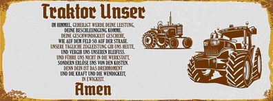 vianmo Holzschild 27x10 cm Garage Werkstatt Traktor unser Amen