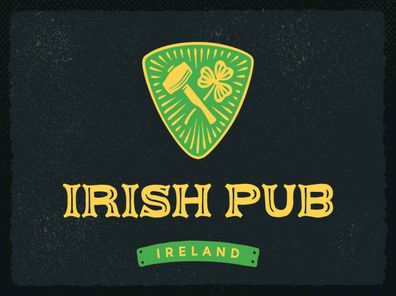 vianmo Blechschild 30x40 cm gewölbt Essen Trinken Ireland Irish pub Alkohol