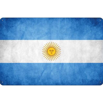 vianmo Blechschild Wandschild 18x12 cm Argentinien Fahne Flagge