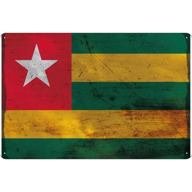 vianmo Blechschild Wandschild 30x40 cm Togo Fahne Flagge