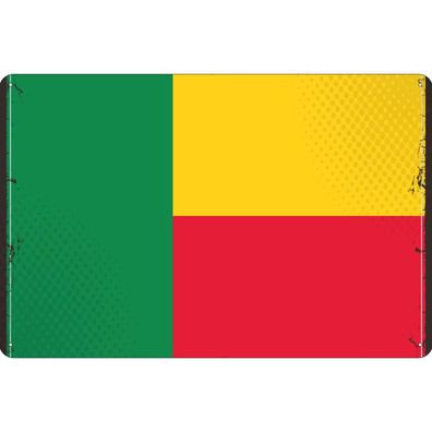 vianmo Blechschild Wandschild 20x30 cm Benin Fahne Flagge