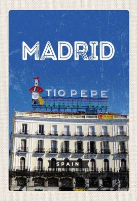 Blechschild 20x30 cm - Madrid Tio Pepe Symbol