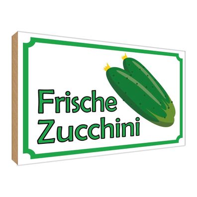 vianmo Holzschild 30x40 cm Hofladen Marktstand Laden frische Zucchini Hofladen