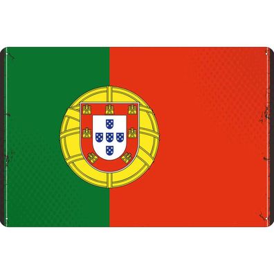 vianmo Blechschild Wandschild 30x40 cm Portugal Fahne Flagge