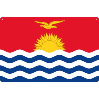 vianmo Blechschild Wandschild 30x40 cm Kiribati Fahne Flagge
