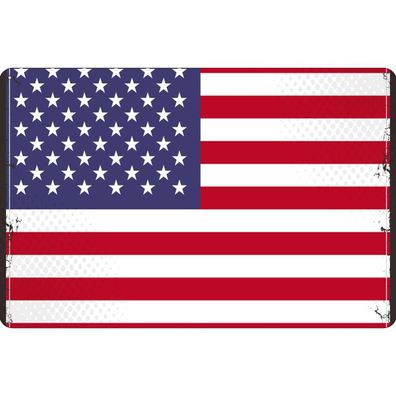 Blechschild 30x40 cm - Vereinigte Staaten Retro States