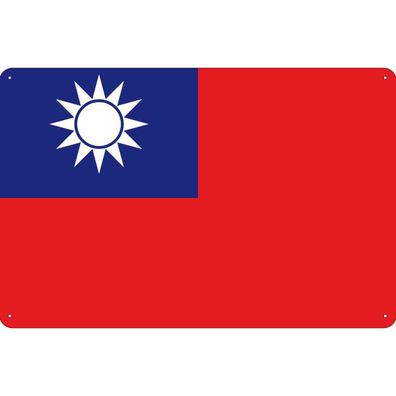 vianmo Blechschild Wandschild 30x40 cm China Taiwan Fahne Flagge