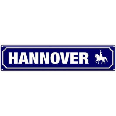 Blechschild 46x10 cm - Hannover Wappen