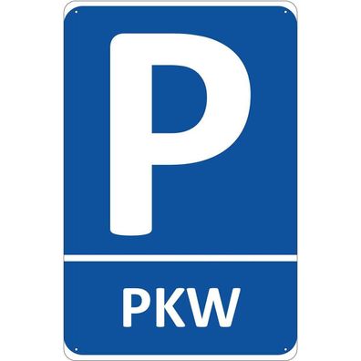 vianmo Blechschild 18x12 cm gewölbt Straßenschild PLW Parkplatz Metall Wanddeko
